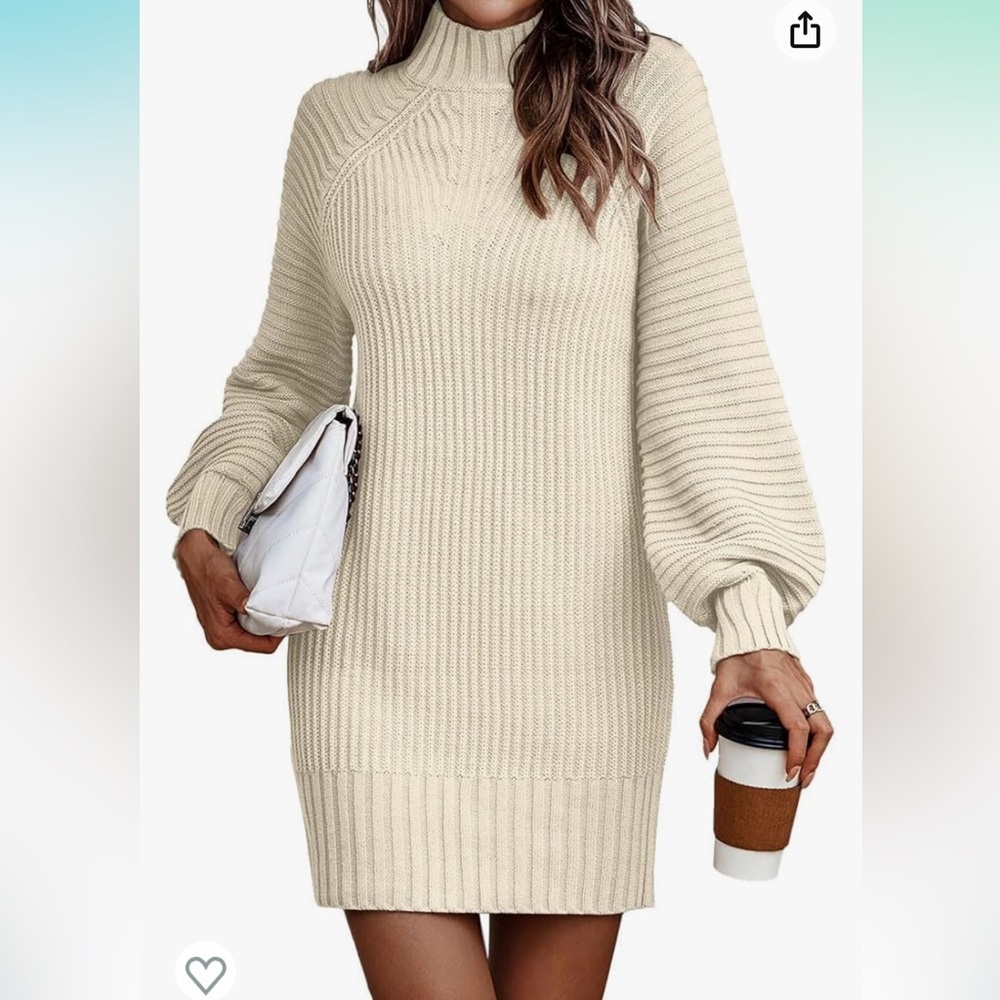 Lillusory mock turtleneck sweater dress. Never worn.